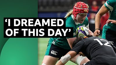 Ireland's Aoife Wafer in action against the Black Ferns