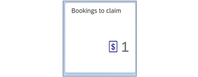 Screenshot of the Bookings to claim button