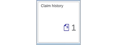 Screenshot of Claim history button