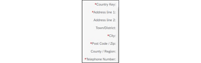 Screenshot of Address field