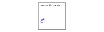 Screenshot of Next of kin details button