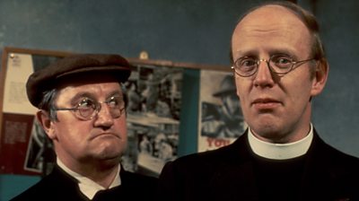 Reverend Timothy Farthing and Verger Maurice Yeatman, as seen in Dad's Army.