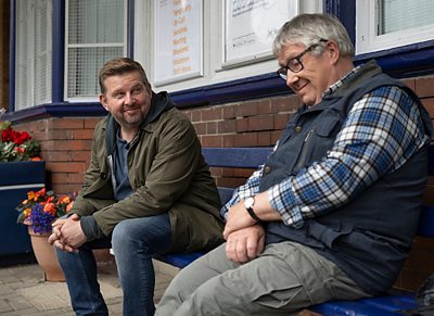 Richard Pritchard (GREG McHUGH);Ken Pritchard (GREGOR FISHER) in Only Child (Credit: ý/ý Scotland/Happy Tramp North Photographer: Graeme Hunter)