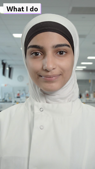 Zahra talking about being a scientific researcher