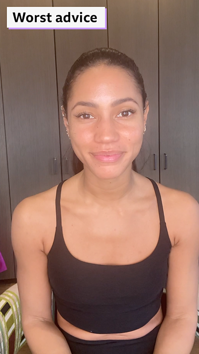 Video of Vick Hope talking about the worst advice she's had