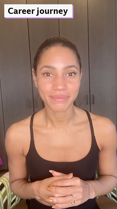 Vick Hope talking about what she wanted to do as a job when she was younger