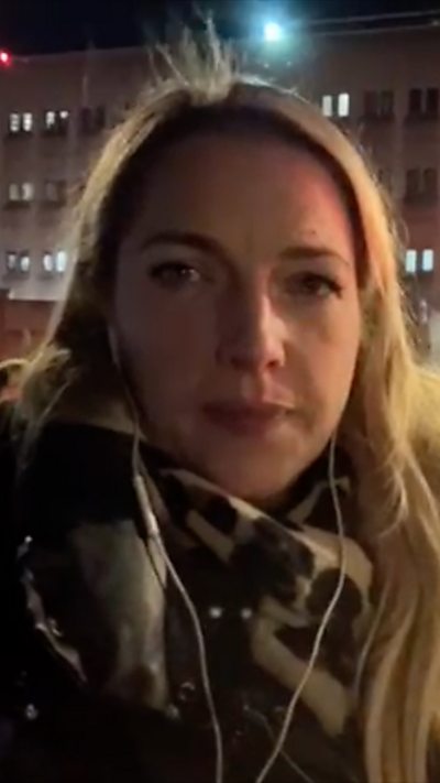 Emma Vardy standing outside Washington DC jail