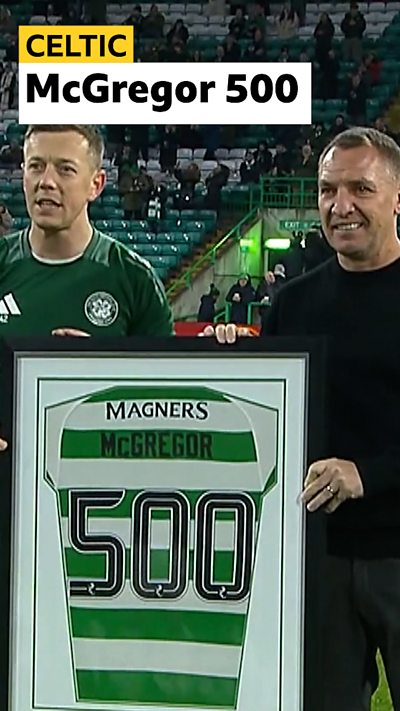 Callum McGregor and Brendan Rodgers