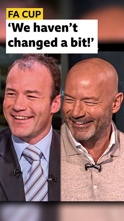 Alan Shearer split screen with younger self