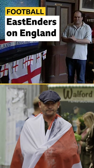 Barry and Billy in EastEnders supporting England