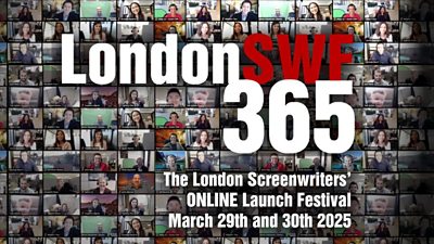 The text 'London SWF 365' online launch festival March 29th and 30th 2025