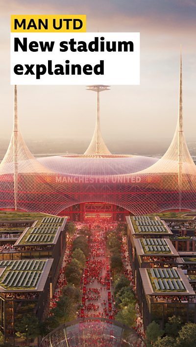 Render image of Manchester United's new stadium