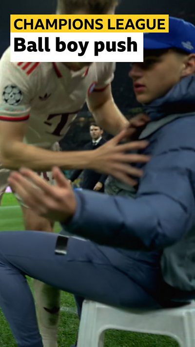 Ball boy pushed