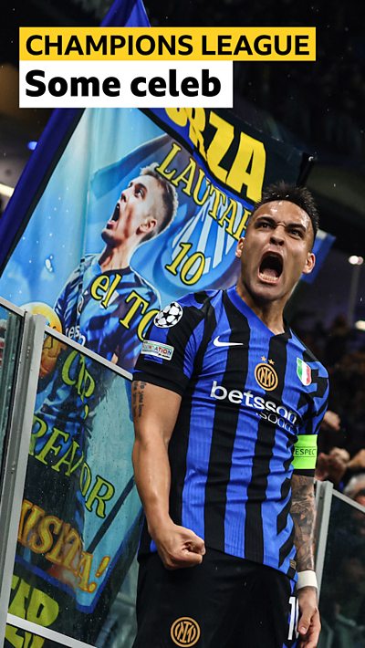 Lautaro Martinez celebrates