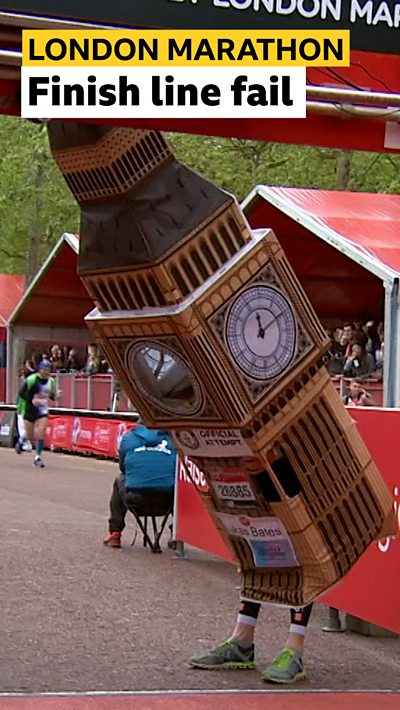 Big Ben gets stuck at the London Marathon