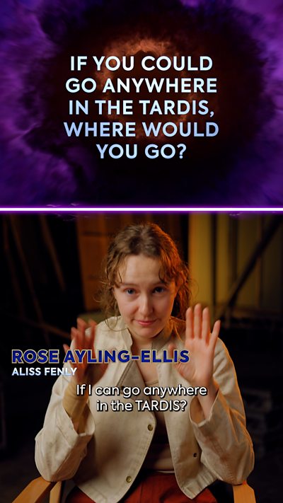 Rose Ayling-Ellis answering questions.