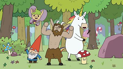 Animation of a forest with a cast of magical creatures