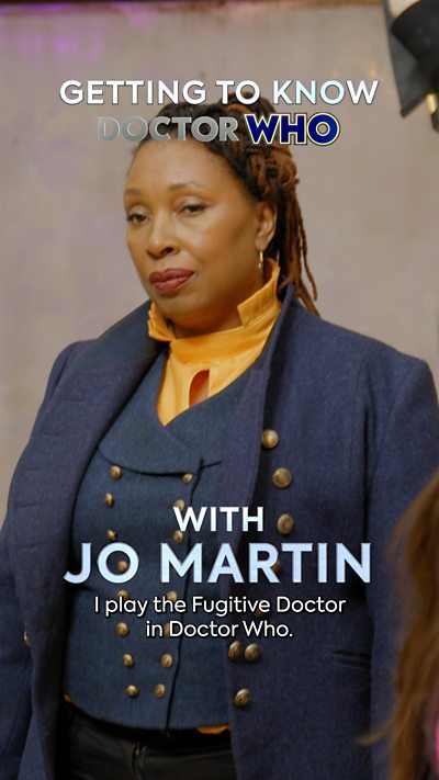 Jo Martin in costume as The Fugitive Doctor.