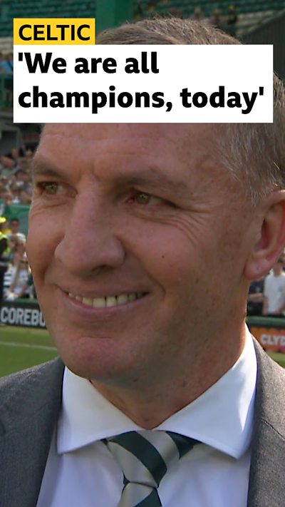 Rodgers speaks after fourth Premiership title as Celtic manager