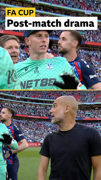 Pep Guardiola and Dean Henderson