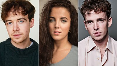 Alex Lawther, Jamie-Lee O'Donnell, Laurie Kynaston professional headshots 