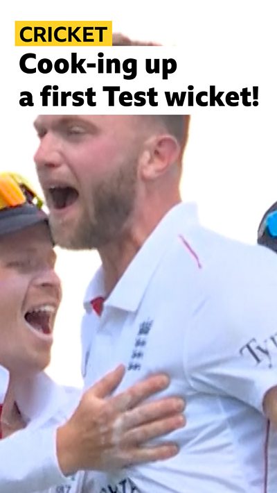 Sam Cook reacts to wicket