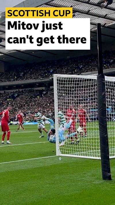 An alternative angle of Celtic's opener