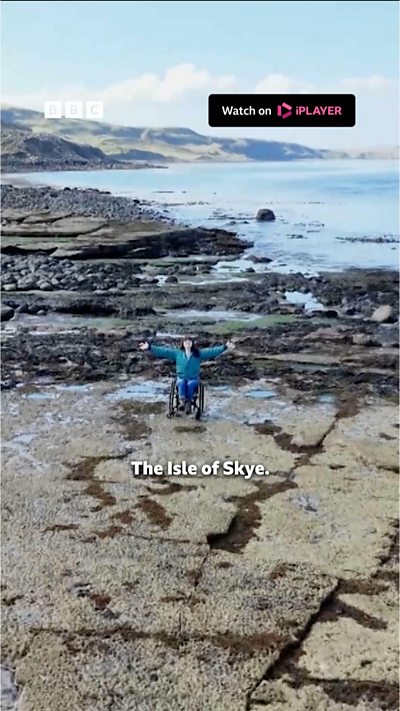 Abby on the coast of The Isle of Skye
