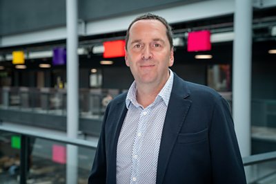 Interim Wales Director, Garmon Rhys, looking into camera
