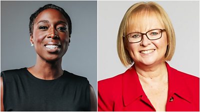 A collage of two headshots of two women both smiling at the camera