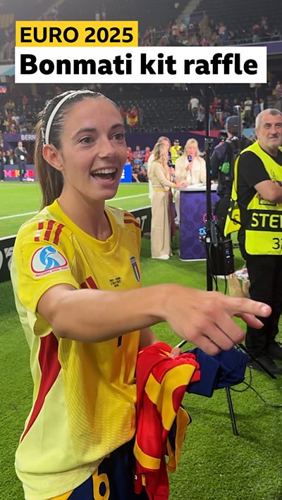 'Pick a number' Bonmati gives her kit away
