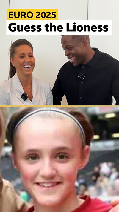 Fara Williams and Nedum Onuoha play 'Guess the Lioness;