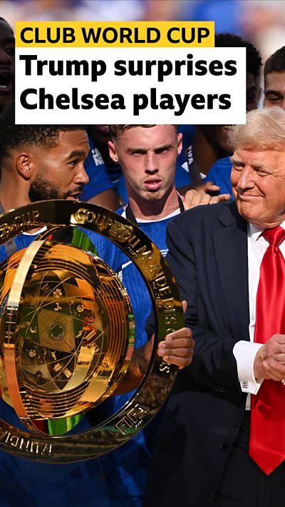 Donald Trump and Chelsea players