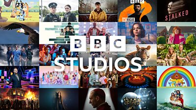 Composite image for AR featuring major ѿý Studios titles. ѿý Studios logo sits in the middle in white