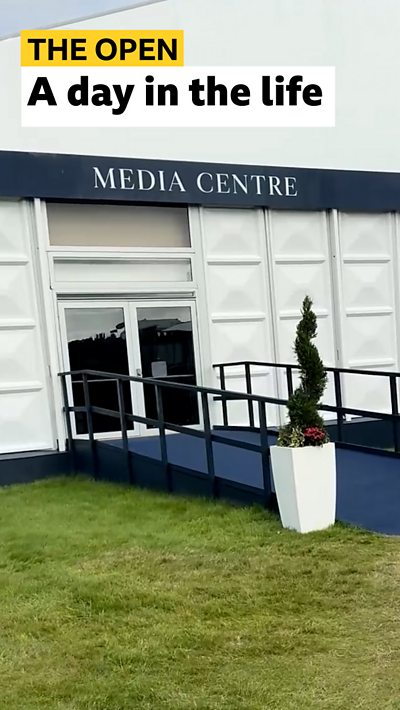 Media centre at Portrush