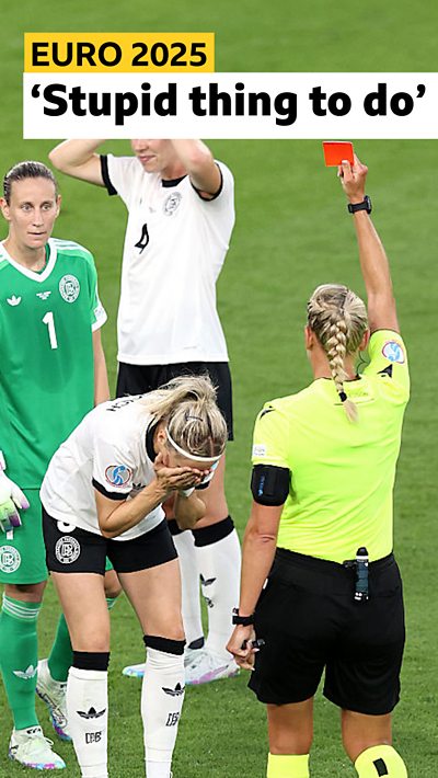 RED CARD! Germany's Hendrich sent off for hair pull