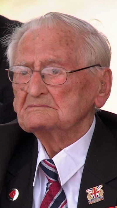 Veteran John Harlow visibly moved at VJ Day ceremony