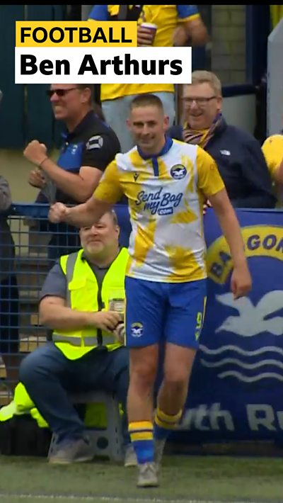 Ben Arthurs in action for Bangor