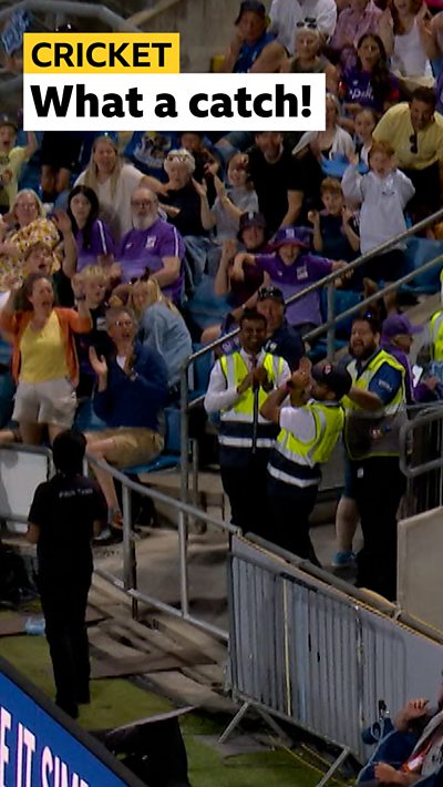 Steward catches ball