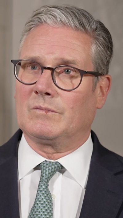 Sir Keir Starmer, in a blue tie.