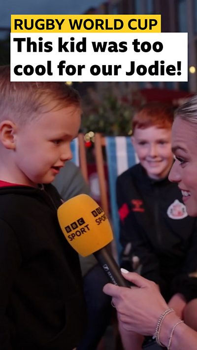 Kid being interviewed by Jodie Ounsley