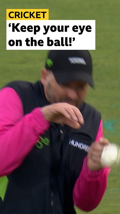 Umpire ducking from the ball