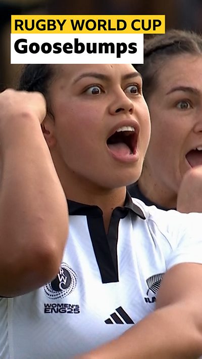 New Zealand player taking part in the haka