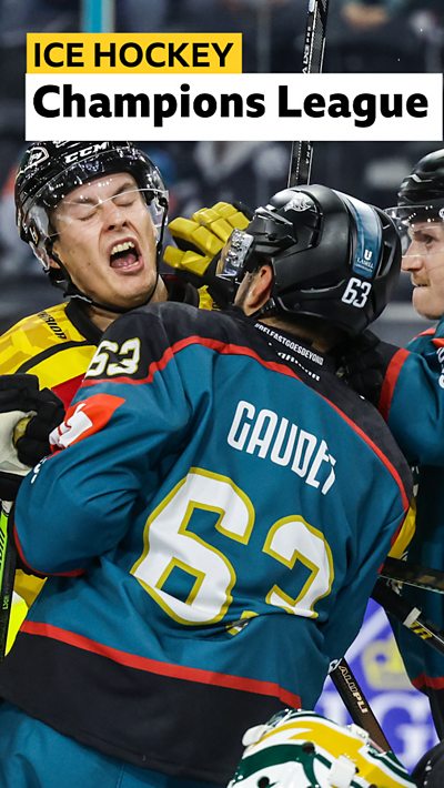 Action from the CHL game between Belfast Giants and KalPa
