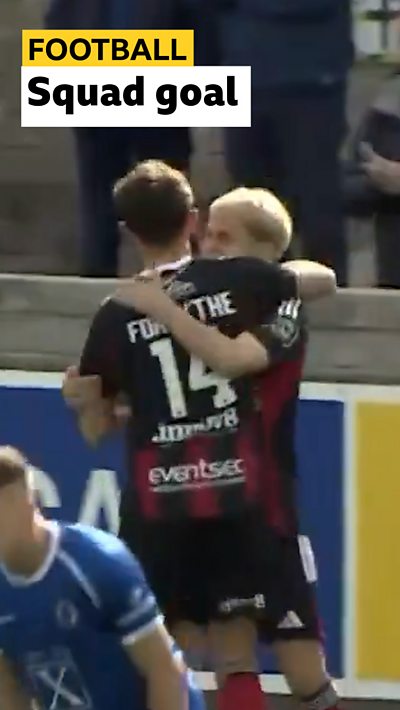 Crusaders score a great team goal against Dungannon