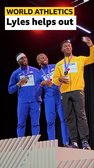 Noah Lyles, Kenny Bednarek and Bryan Levell