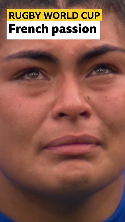 French Rugby Union player crying