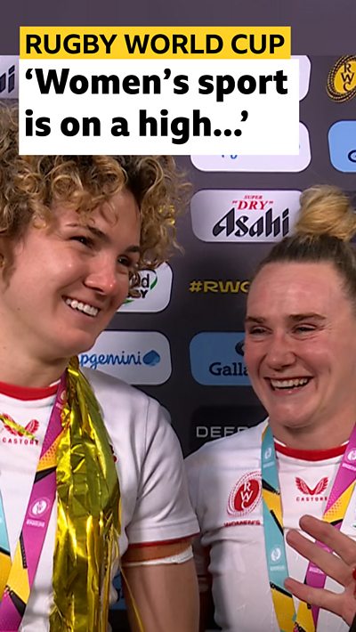 England's Ellie Kildunne and Meg Jones