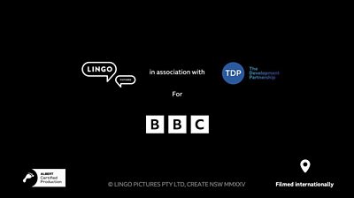A screengrab of an end card showing the design with two production company logos