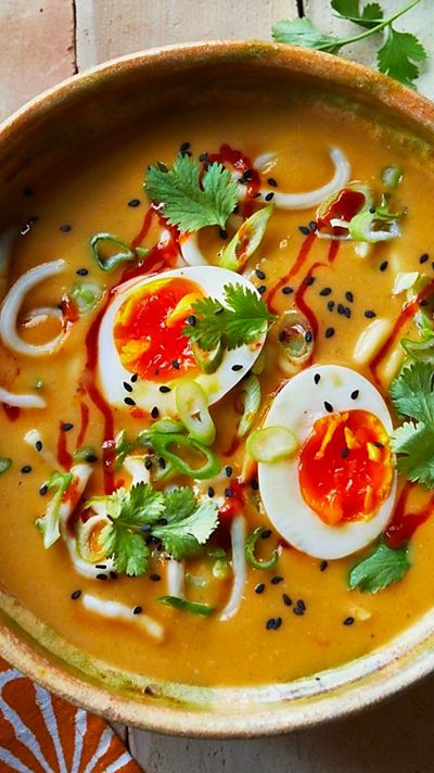 This umami soup is a delicious way to use up leftover roasted squash or sweet potato